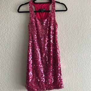Forever 21 hot pink sequin dress